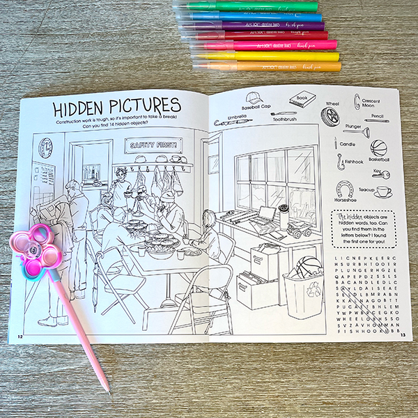 Block Kids Activity Book Coloring Book Hidden Pictures