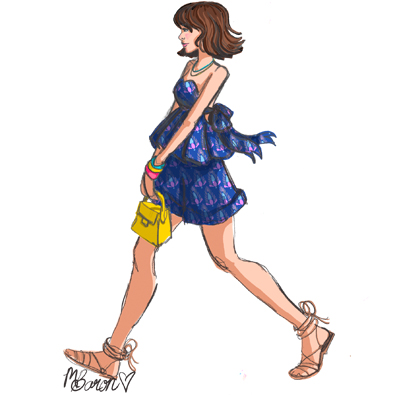 Michelle Baron Fashion Illustrtaion Summer Style